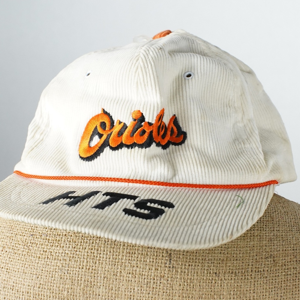 vintage corduroy baltimore orioles snapback hat